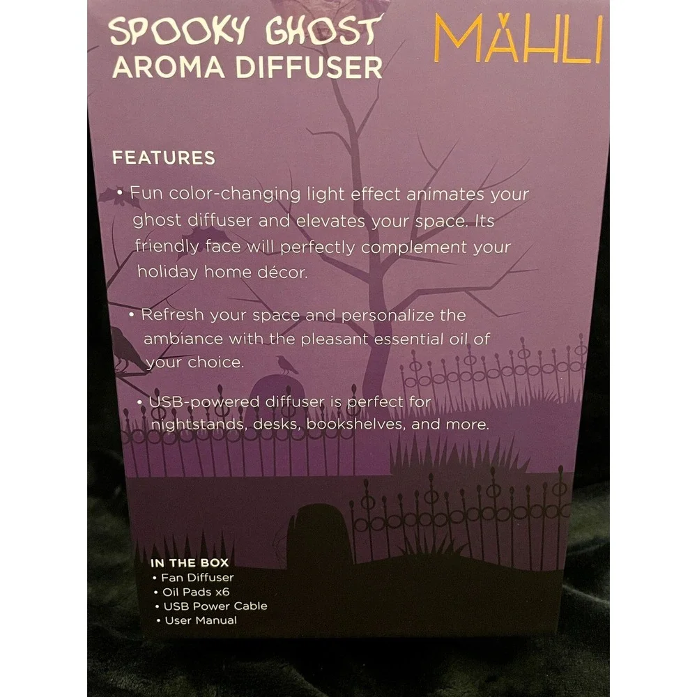 MAHLI Spooky Ghost‎ HALLOWEEN Scent Aromatherapy Essential Oil Diffuser NEW